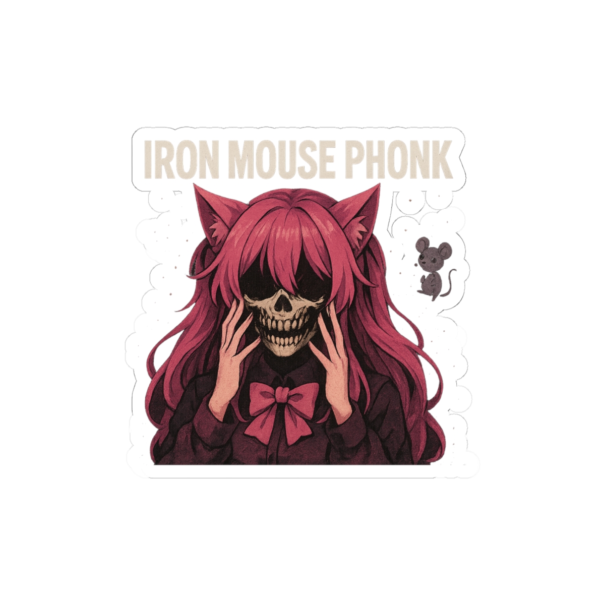 Ironmouse Phonk CD Sticker | Retro Vinyl Decal — official Ironmouse Stickers